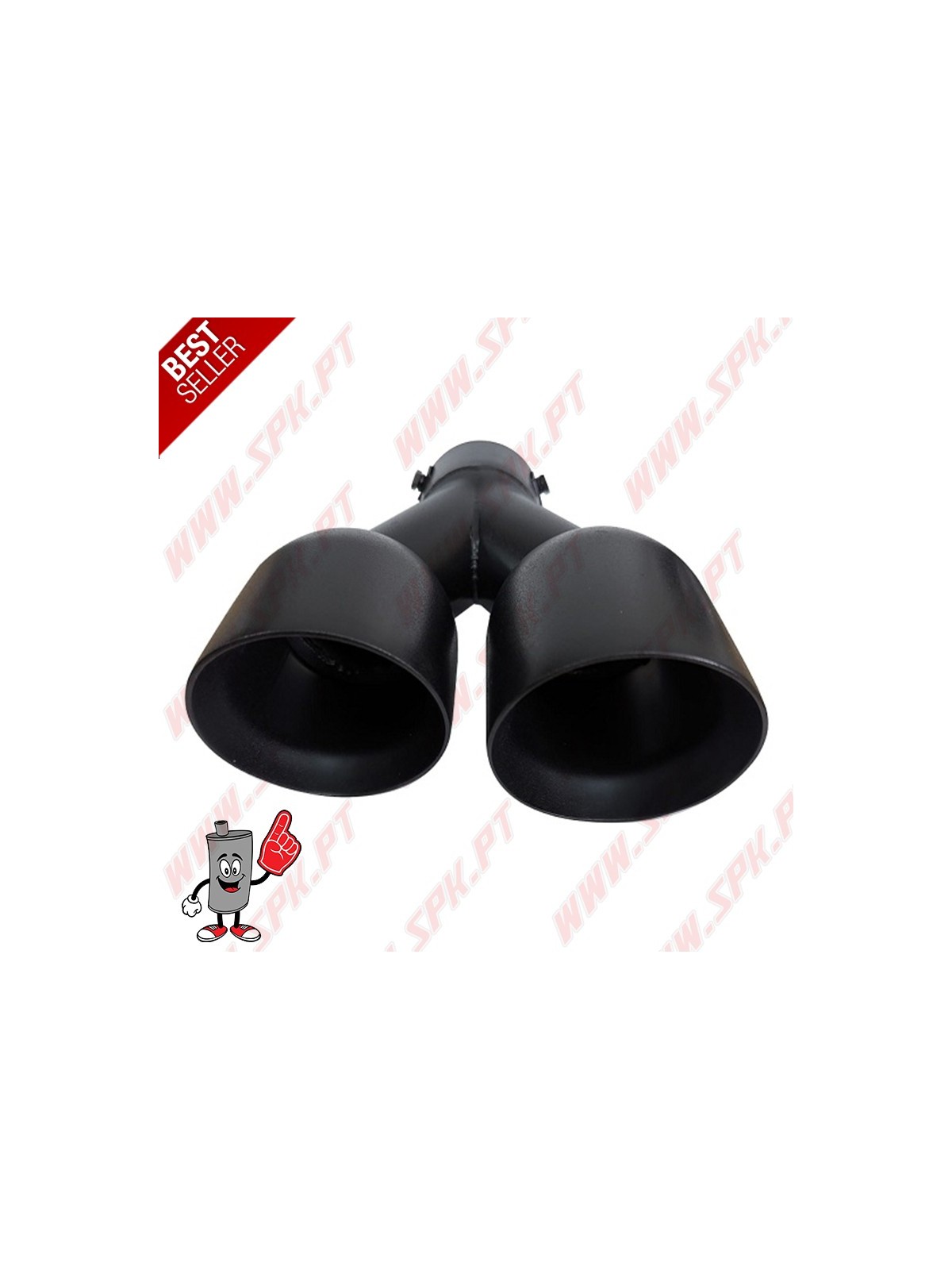 Ponteira de Escape Inox Black Edition - Dupla 2x89mm