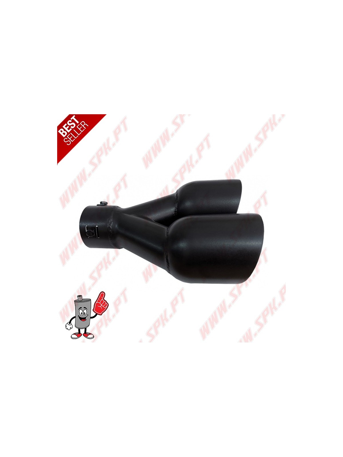 Ponteira de Escape Inox Black Edition - Dupla 2x89mm