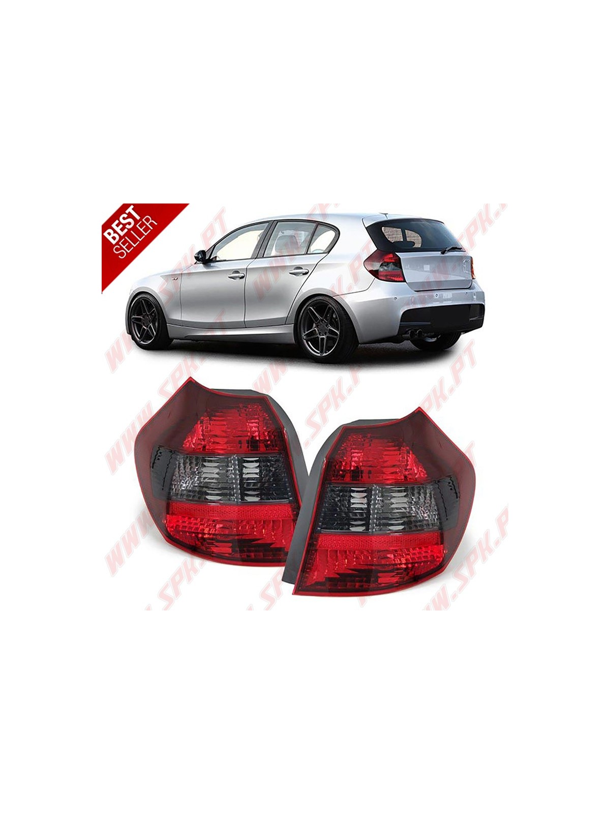 Farolins Look Cristal Red+Smoke - BMW E81 / E87 (2003-2007) Farolins Look Cristal Red+Smoke - BMW E81 / E87 (2003-2007)