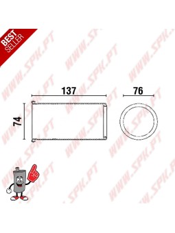 Ponteira de Escape Inox - Redonda 76mm
