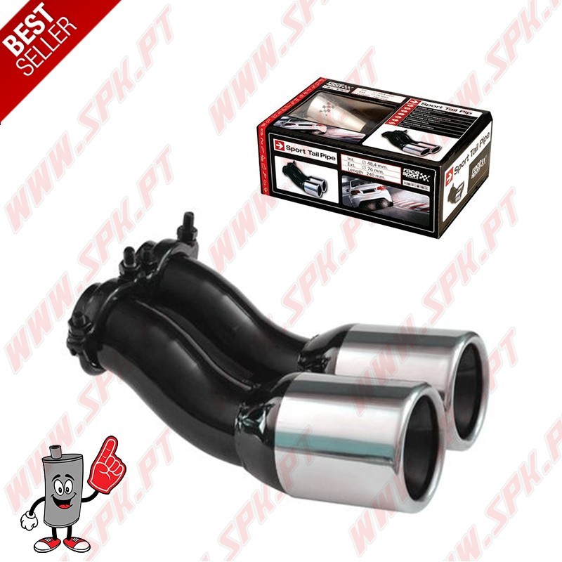 Ponteira de Escape Inox VAG Tdi - Dupla 2x76mm