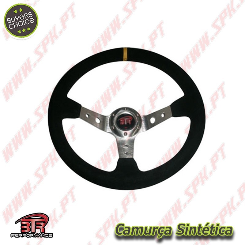 Volante C/Offset Camurça / Prata+Amarelo - Aplicação Universal
