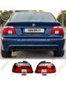 Farolins Look Cristal Red+Clear - BMW E39 Sedan (1996-2000) Farolins Look Cristal Red+Clear - BMW E39 Sedan (1996-2000)