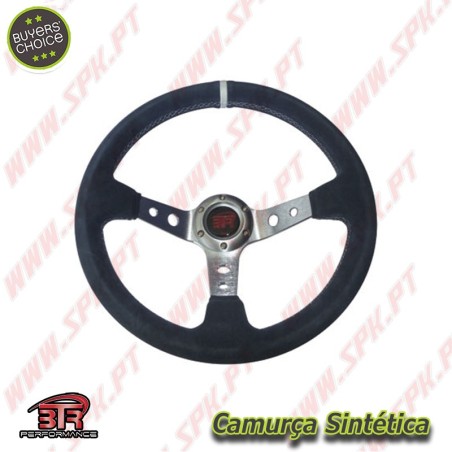 Volante C/Offset Camurça / Prata+Branco - Aplicação Universal