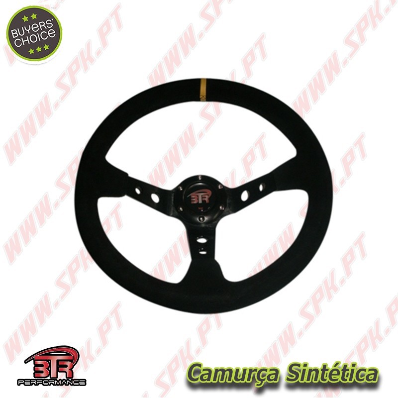 Volante C/Offset Camurça / Negro+Amarelo - Aplicação Universal