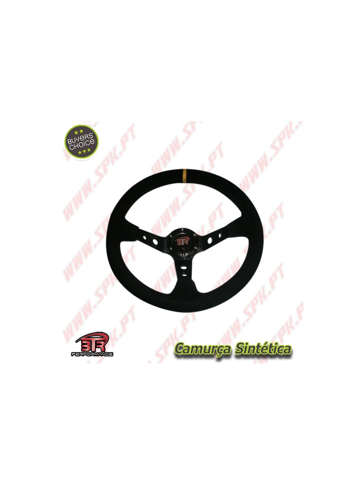 Volante C/Offset Camurça / Negro+Amarelo - Aplicação Universal