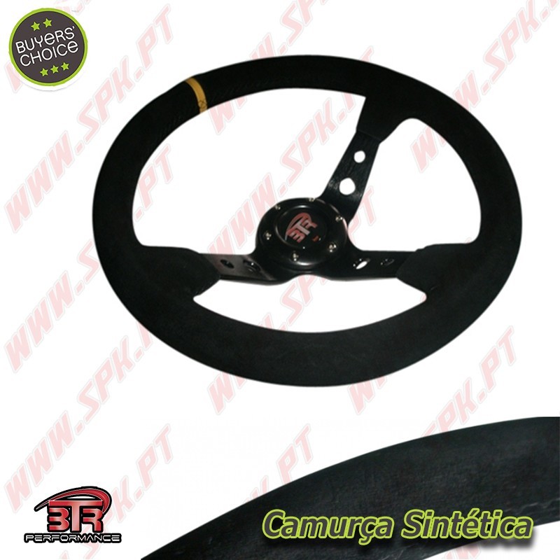 Volante C/Offset Camurça / Negro+Amarelo - Aplicação Universal