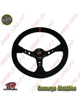 Volante C/Offset Camurça / Negro+Vermelho - Aplicação Universal
