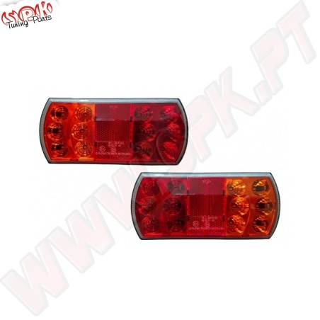 Farolins Traseiros LED - 4 Funções  - Aplicação Universal