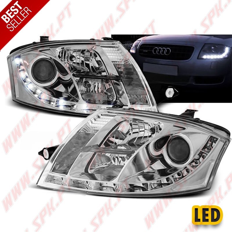 Faróis LED Look Daylight / Chrome - Audi TT 8N (1998-2006)