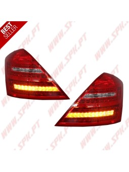 Farolins LED Look Facelift Red+Clear - Mercedes W221 (2005-2013)