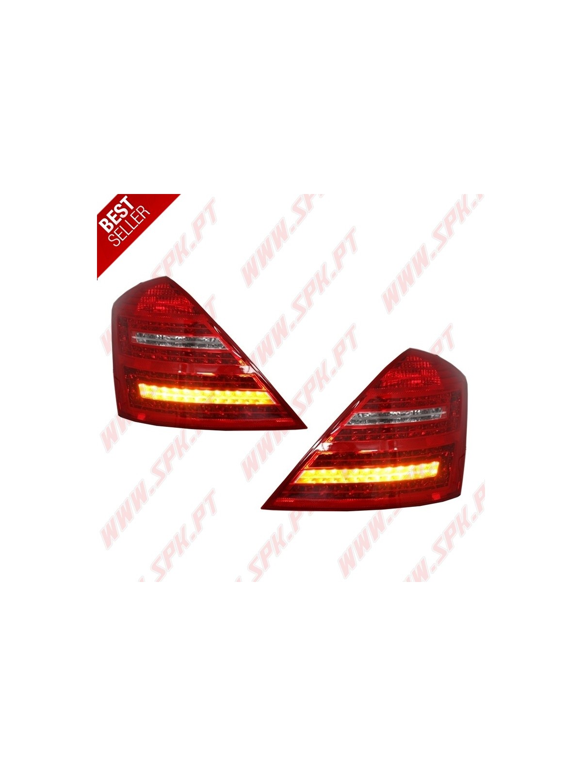 Farolins LED Look Facelift Red+Clear - Mercedes W221 (2005-2009)