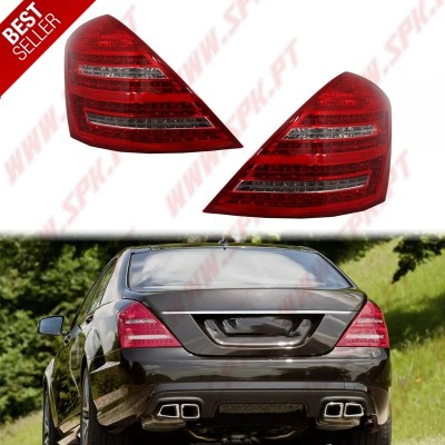 Farolins LED Look Facelift Red+Clear - Mercedes W221 (2005-2009)