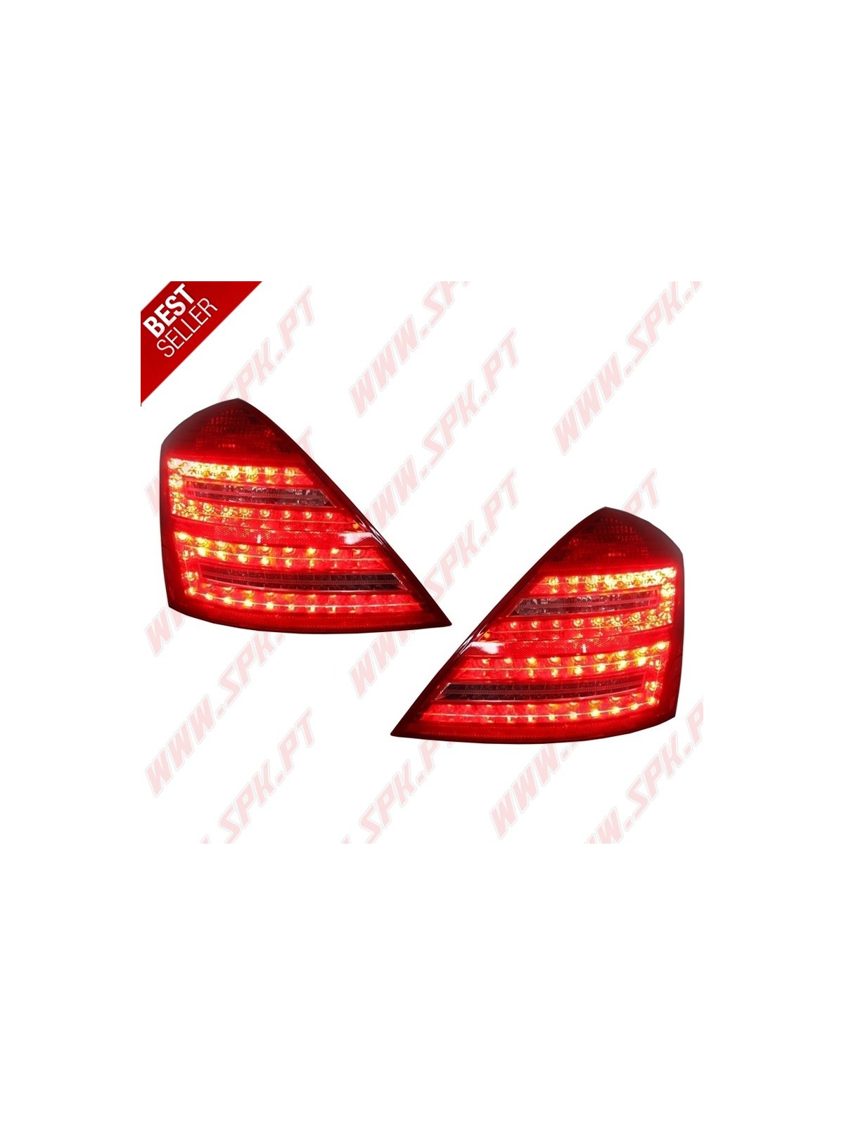 Farolins LED Look Facelift Red+Clear - Mercedes W221 (2005-2009)
