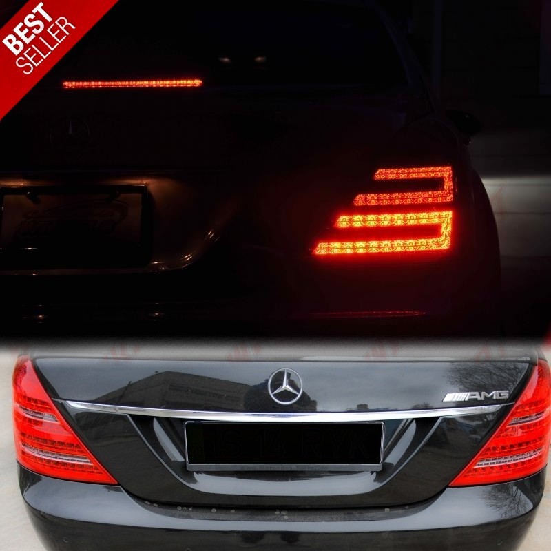 Farolins LED Look Facelift Red+Clear - Mercedes W221 (2005-2009)