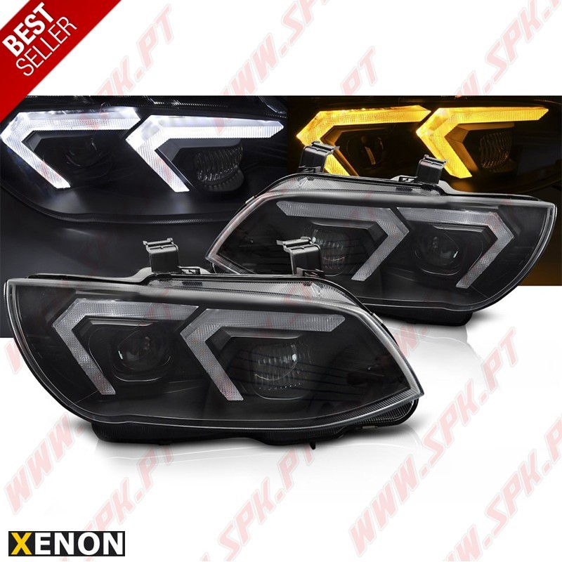 Faróis XENON Angel Eyes / Black - BMW E92 / E93 LCI (2010-2013) Faróis XENON Angel Eyes / Black - BMW E92 / E93 LCI (2010-2013)