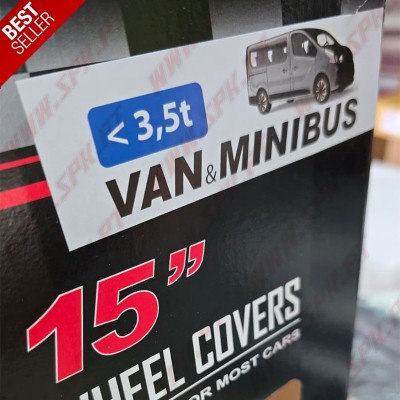 Pack 4 Tampões de Roda 15" - V.2 Silver (Auto-Caravanas / Van / Mini-Bus)