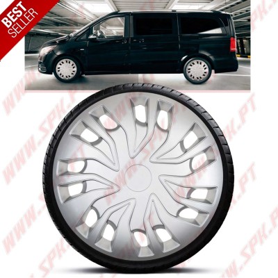 Pack 4 Tampões de Roda 15" - V.2 Silver (Auto-Caravanas / Van / Mini-Bus)