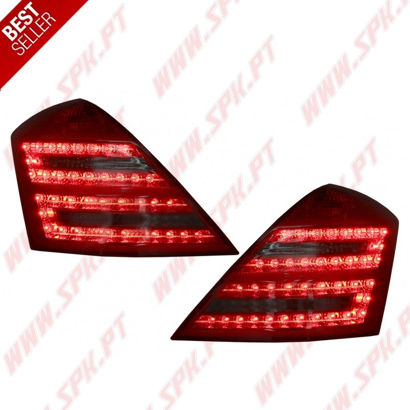 Farolins LED Look Facelift Red+Smoke - Mercedes W221 (2005-2009)