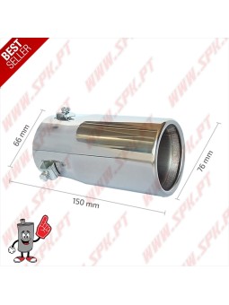 Ponteira de Escape Inox V.2 - Redonda 76mm