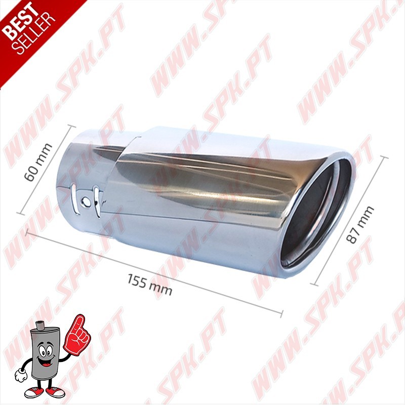 Ponteira de Escape Inox V.2 - Oval 87mm