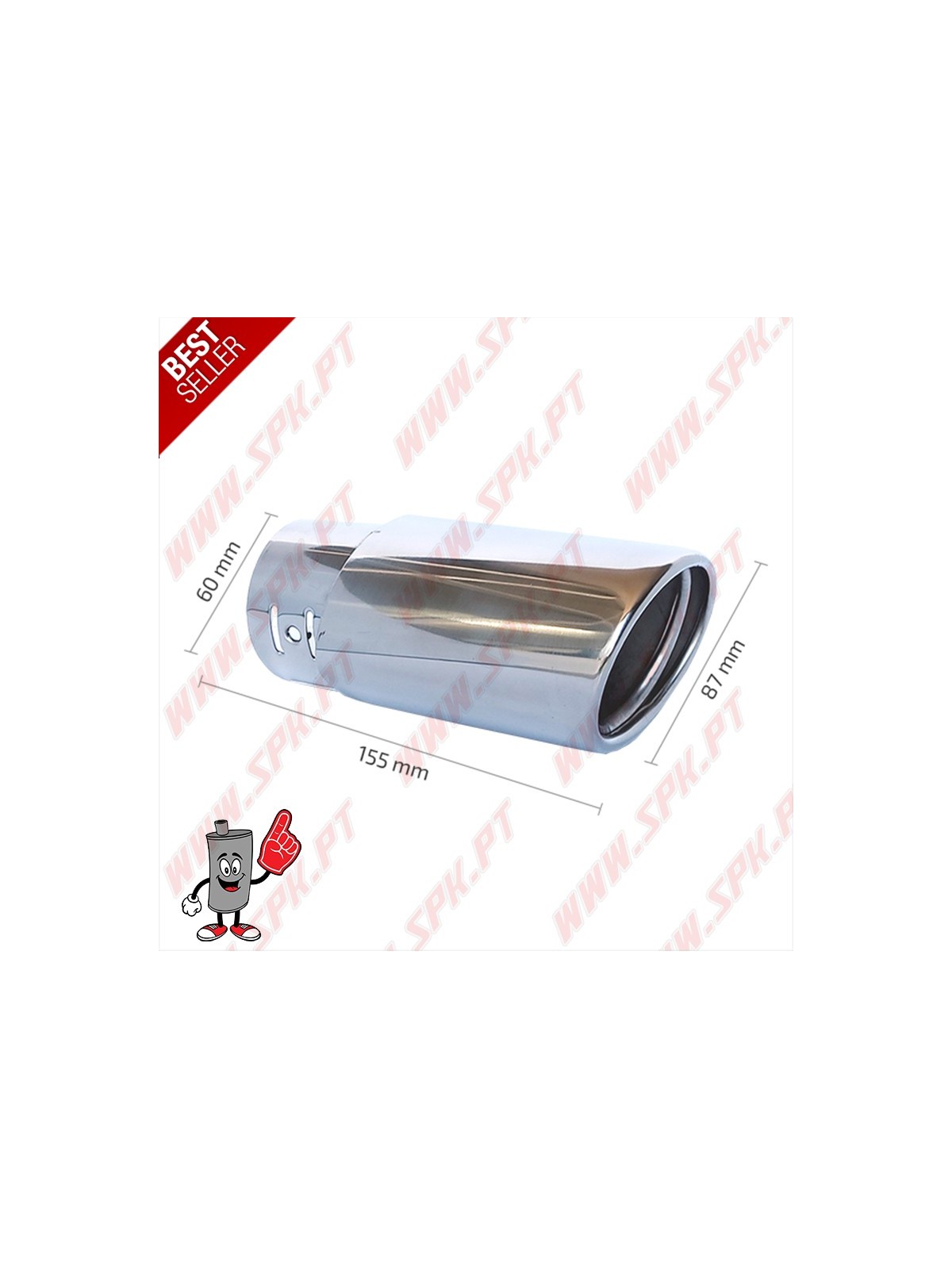 Ponteira de Escape Inox V.2 - Oval 87mm