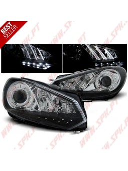 Faróis LED DRL / Black - VW Golf 6 (2008-2012)