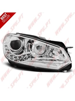 Faróis LED DRL V.2 / Chrome - VW Golf 6 (2008-2012)