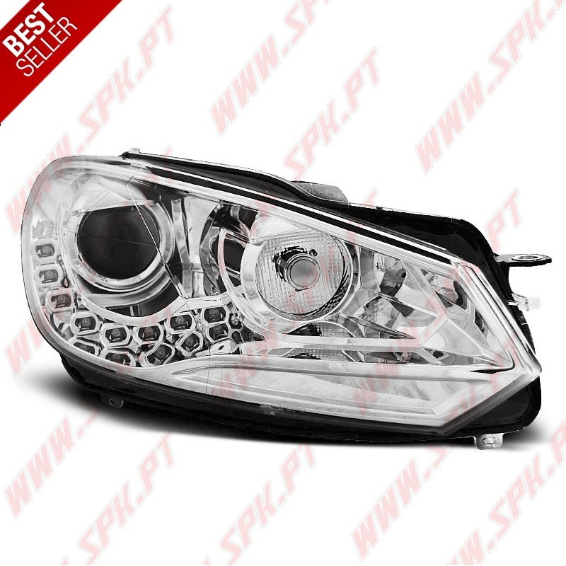 Faróis LED DRL V.2 / Chrome - VW Golf 6 (2008-2012) Faróis LED DRL V.2 / Chrome - VW Golf 6 (2008-2012)
