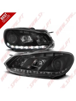 Faróis LED DRL V.3 / Black - VW Golf 6 (2008-2012)