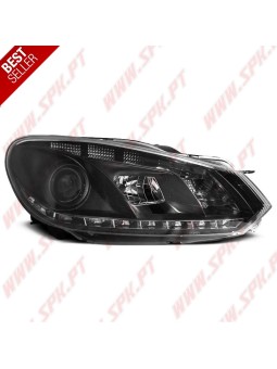Faróis LED DRL V.3 / Black - VW Golf 6 (2008-2012)