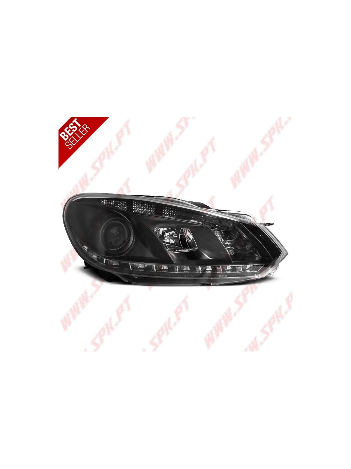 Faróis LED DRL V.3 / Black - VW Golf 6 (2008-2012) Faróis LED DRL V.3 / Black - VW Golf 6 (2008-2012)