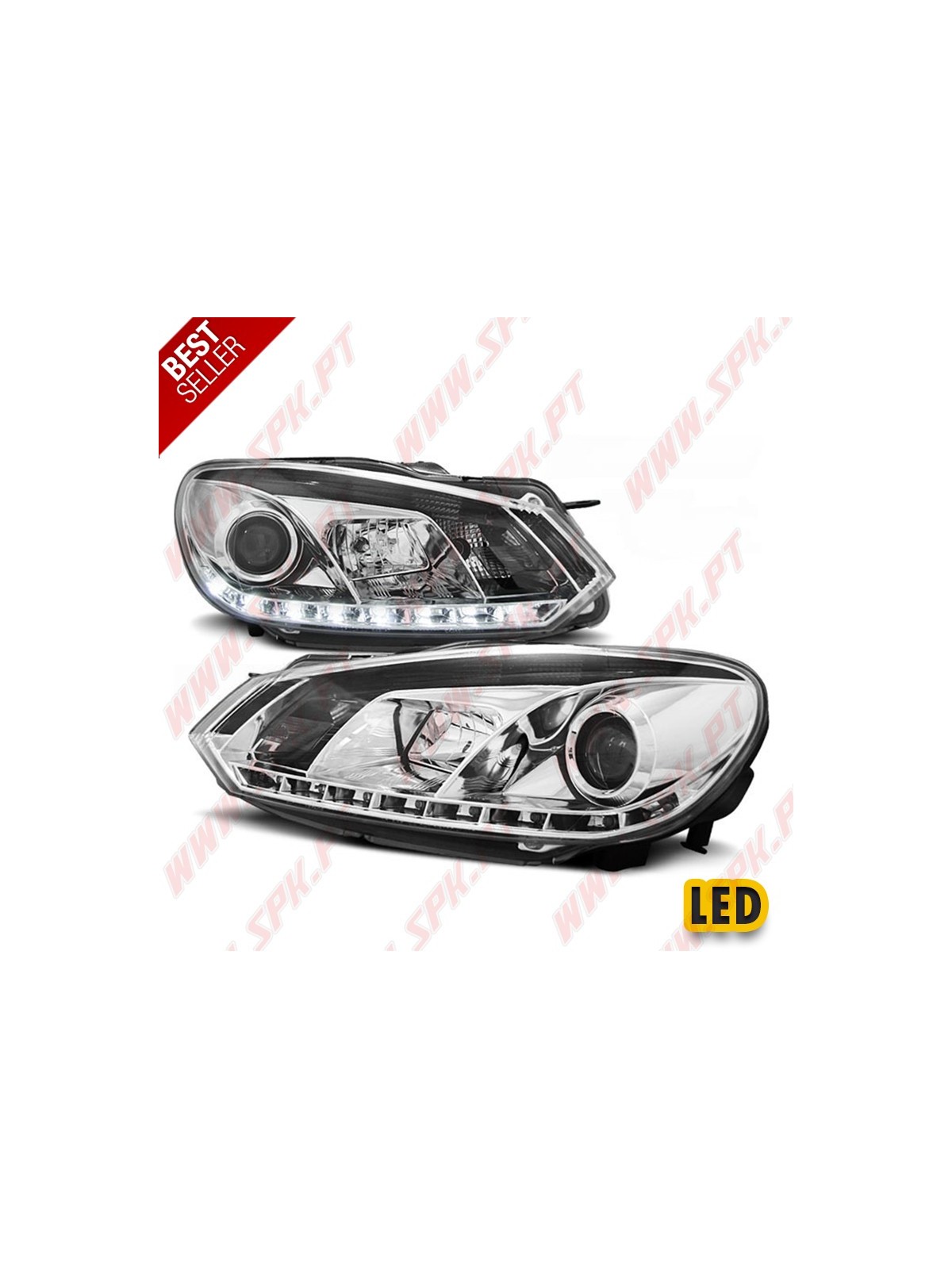 Faróis LED DRL V.3 / Chrome - VW Golf 6 (2008-2012) Faróis LED DRL V.3 / Chrome - VW Golf 6 (2008-2012)