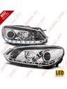 Faróis LED DRL V.3 / Chrome - VW Golf 6 (2008-2012) Faróis LED DRL V.3 / Chrome - VW Golf 6 (2008-2012)