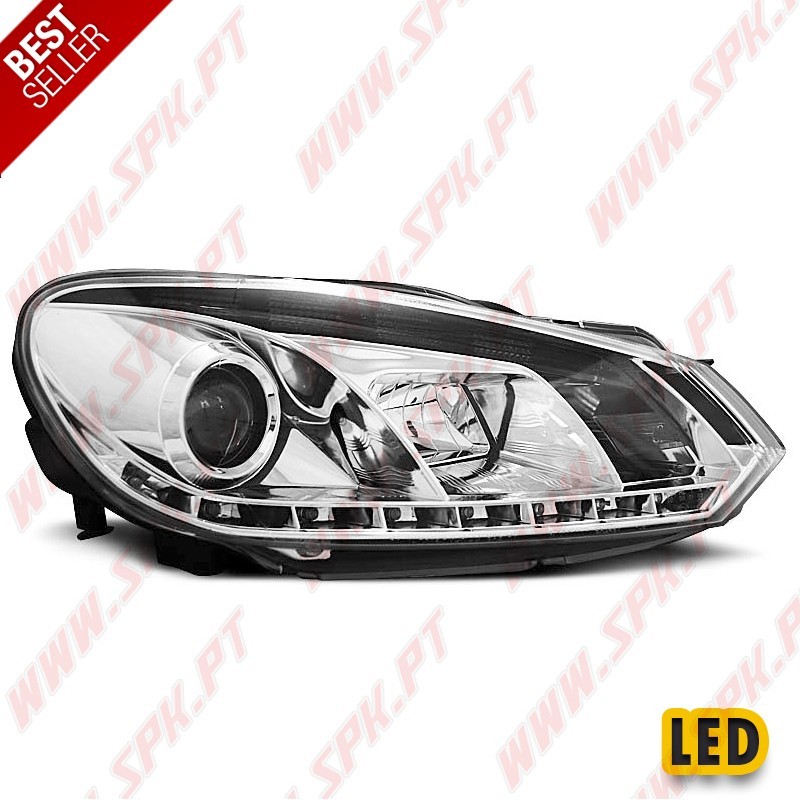 Faróis LED DRL V.3 / Chrome - VW Golf 6 (2008-2012) Faróis LED DRL V.3 / Chrome - VW Golf 6 (2008-2012)