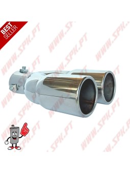 Ponteira de Escape Inox V.2 - Dupla 2x75mm