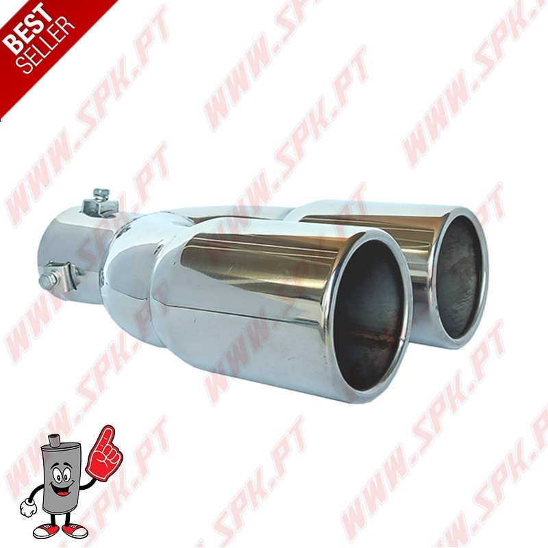 Ponteira de Escape Inox V.2 - Dupla 2x75mm