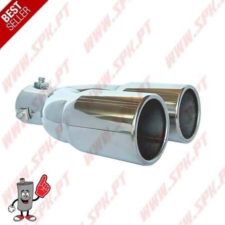 Ponteira de Escape Inox V.2 - Dupla 2x75mm