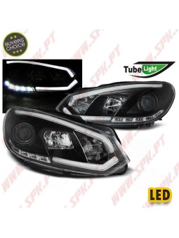 Faróis Tube-Light DRL / Black - VW Golf 6 (2008-2012)