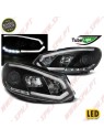 Faróis Tube-Light DRL / Black - VW Golf 6 (2008-2012) Faróis Tube-Light DRL / Black - VW Golf 6 (2008-2012)