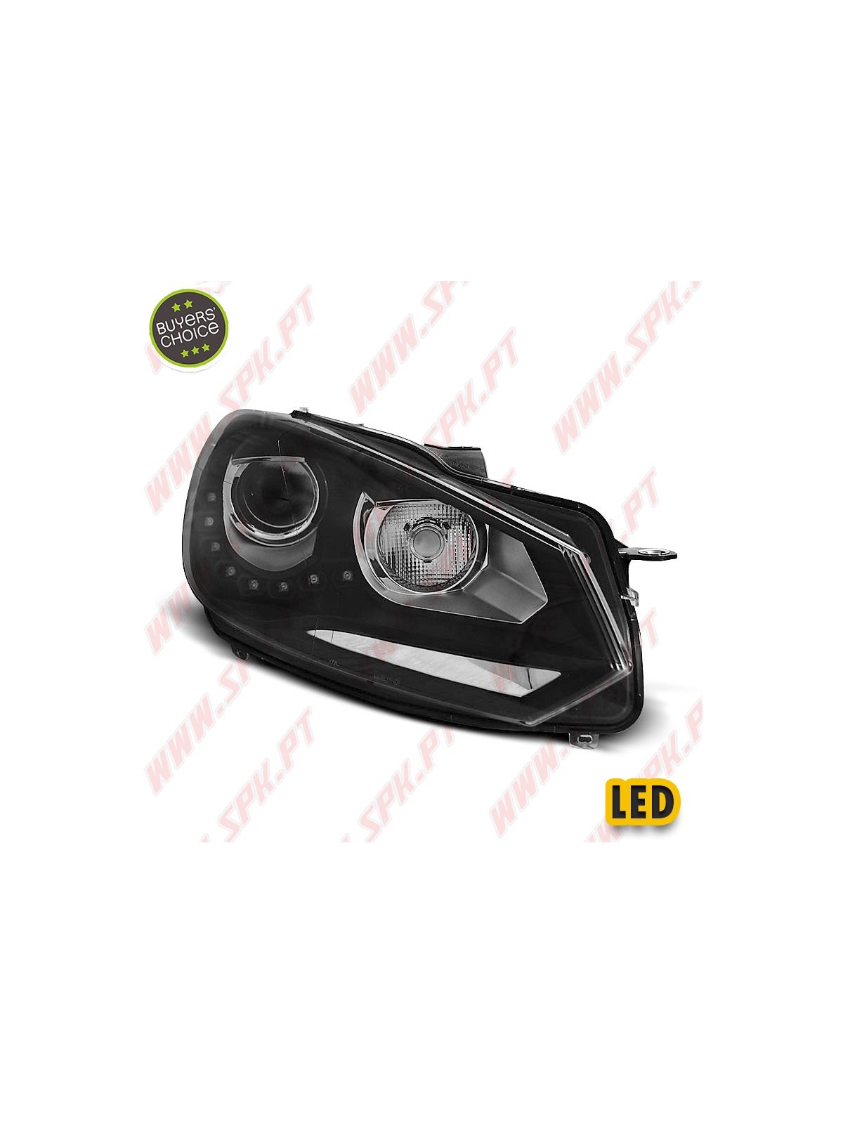 Faróis LED DRL V.4 / Black - VW Golf 6 (2008-2012) Faróis LED DRL V.4 / Black - VW Golf 6 (2008-2012)