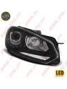 Faróis LED DRL V.4 / Black - VW Golf 6 (2008-2012) Faróis LED DRL V.4 / Black - VW Golf 6 (2008-2012)