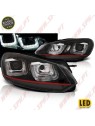 Faróis U-LED DRL / Black&Red - VW Golf 6 (2008-2012) Faróis U-LED DRL / Black&Red - VW Golf 6 (2008-2012)
