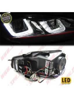 Faróis U-LED DRL / Black&Red - VW Golf 6 (2008-2012)