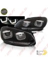 Faróis U-LED DRL Dynamic / Black - VW Golf 6 (2008-2012) Faróis U-LED DRL Dynamic / Black - VW Golf 6 (2008-2012)