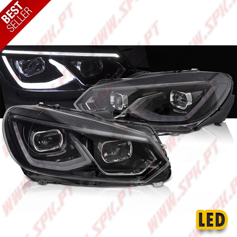 Faróis FULL-LED DRL Dynamic / Black - VW Golf 6 (2008-2012) Faróis FULL-LED DRL Dynamic / Black - VW Golf 6 (2008-2012)