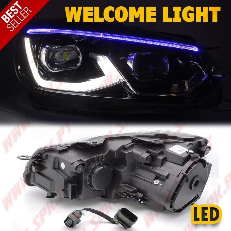 Faróis FULL-LED DRL Dynamic / Black - VW Golf 6 (2008-2012) Faróis FULL-LED DRL Dynamic / Black - VW Golf 6 (2008-2012)