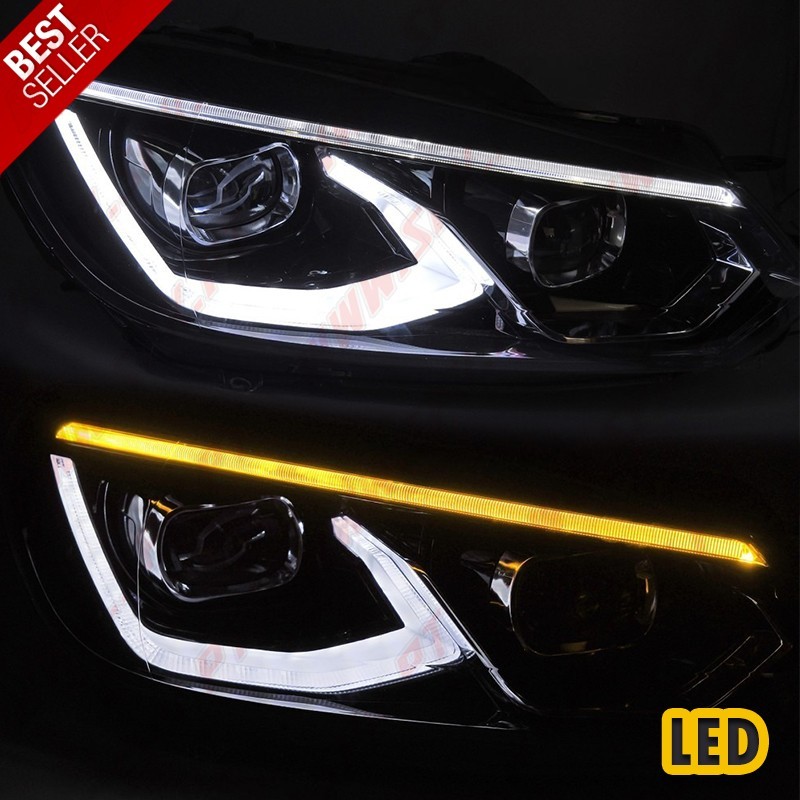 Faróis FULL-LED DRL Dynamic / Black - VW Golf 6 (2008-2012) Faróis FULL-LED DRL Dynamic / Black - VW Golf 6 (2008-2012)