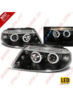 Faróis Angel Eyes LED / Black - VW Passat 3BG (2000-2005)