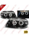 Faróis Angel Eyes LED / Black - VW Passat 3BG (2000-2005)